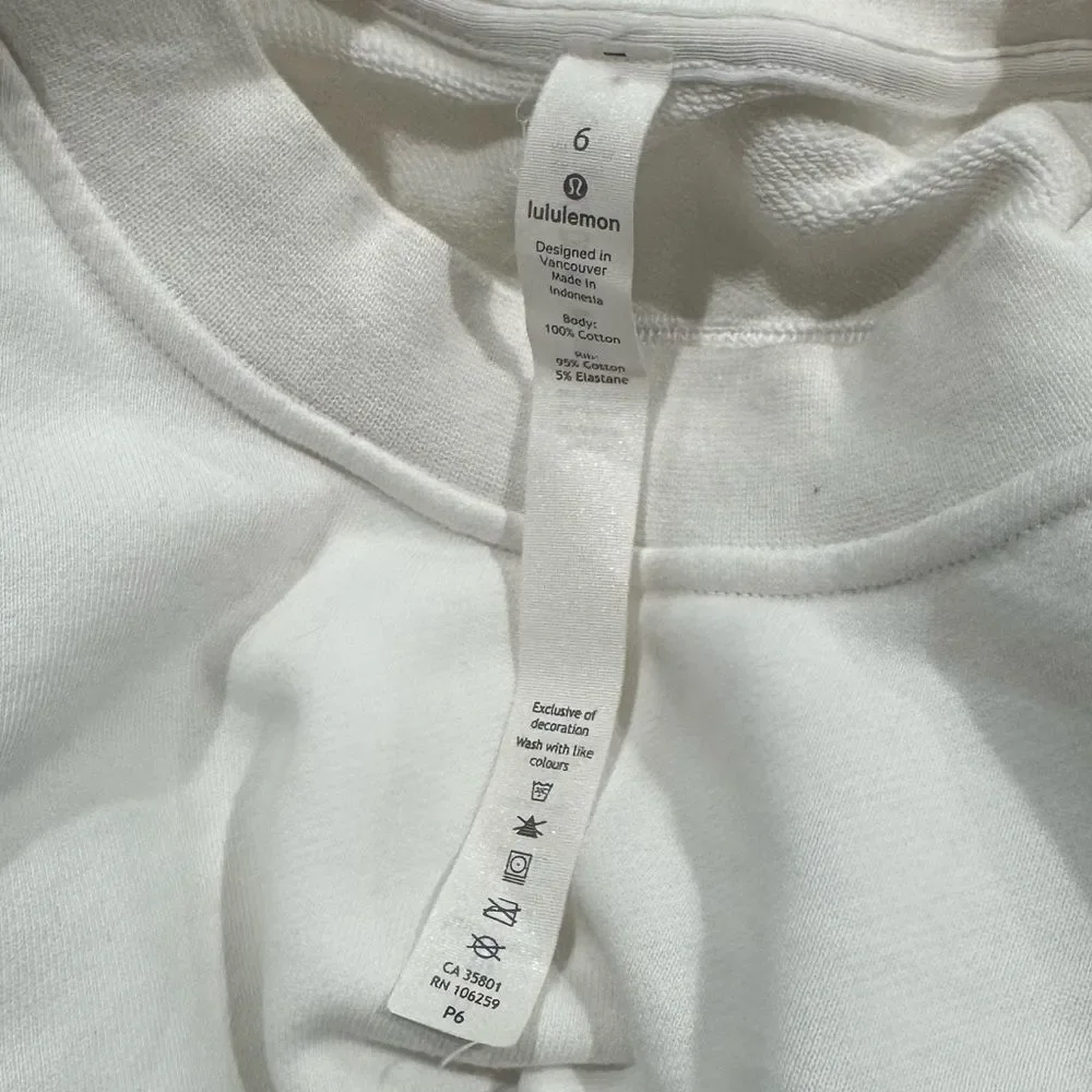 Lululemon Perfectly Oversized Crewneck Sweatshirt Bone Women’s 6